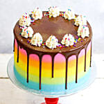 Belgian Choco Vanilla Rainbow Cake