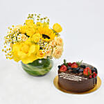 Berries Vegan Chocolates Cake with Flowers