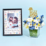 Best Dad Ever Flowers with Frame