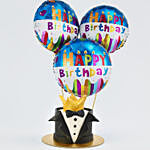 Best man Mono cake with Balloons