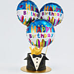 Best man Mono cake with Balloons