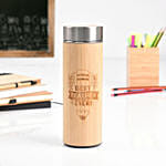 Best Teacher Ever Bamboo Water Bottle
