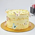 Best Wishes Butterfly Marble Cake