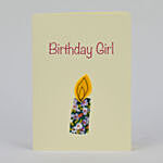 Birthday Girl Candle Handmade Greeting Card