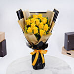 Bright Yellow Roses Bouquet