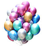 Bunch of 30 Multicolous Chrome Balloons