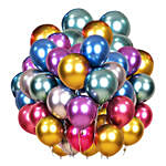 Bunch of 50 Multicolous Chrome Balloons