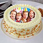 Butterscotch Birthday Photo Cake 1.5 Kg