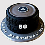 Car Tyre Shaped Marble Cake