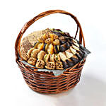 Chocolate, Crackers and Stuffed Dry Fruits Basket By Wafi