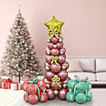 Christmas Balloons Tree And Gift Wrap Arrangement