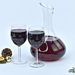 Christmas Celebration Decanter and Wine Glasses Set