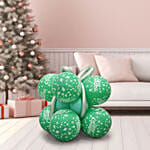 Christmas Green Balloons Gift Wrap