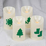 Christmas Theme 4 Led Candles