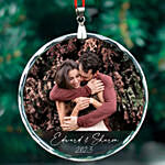 Couple Photo And Names Ornament