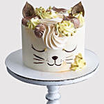 Cute Cat Fondant Marble Cake