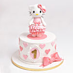 Cute Kitty Marble Cake For Baby Girl
