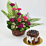 Delicious Choco Vanilla Cake with Flowers