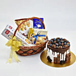 Delicious Choco Vanilla Cake with Hamper