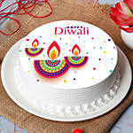Diwali Diyas Print Cake 4 Portion