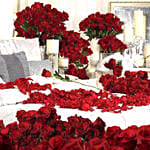 Dreamy 300 Red Roses and Candle Decor