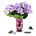 Dual Blue Hydrangea in Premium Vase