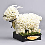 Eid Al Adha Wishes Floral Sheep