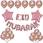 Eid Mubarak Pink Balloons Decor