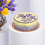 IRIS Flowers and Birthday Chocolate Cake