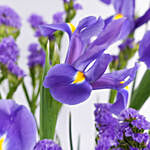 IRIS Flowers Arrangement in Premium Vase