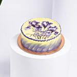 IRIS Flowers Arrangement in Premium Vase and Cake