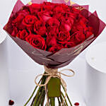 هدية عيد الحب - باقة ورد 35 وردة جوري أحمراء