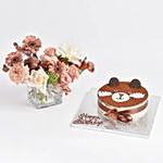 Tiramisu Temptation Birthday Cake With Flower