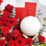 Roses Moon Lamp and Chocolates Tray