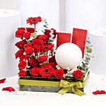 Roses Moon Lamp and Chocolates Tray