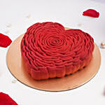 Bloomed Heart Chocolate Cake 8 Portion