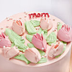 Moms Love Tulips Red Velvet Cake