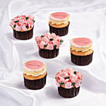 Pink Tulips Cup Cake For Mom