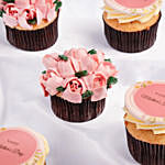 Pink Tulips Cup Cake For Mom