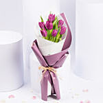 7 Purple Tulips Bouquet
