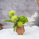 Green Flowers Beauty in Premium Vase