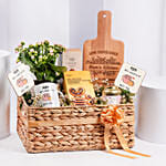 Plant And Snacks Hamper For Mum