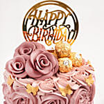 Rosy Birthday Red Velvet Cake