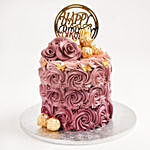 Rosy Birthday Vanilla Cake