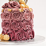 Rosy Birthday Truffle Cake