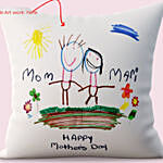 Mothers Day Children Art Cushion