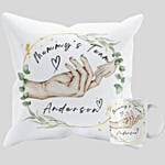 Mummy'S Team Personalised Names Cushion & Mug