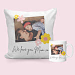 Smiles With Mom Personalised Cushion & Mug