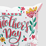 وسادة عيد الأم المزينة بتصميم الورد الجميل