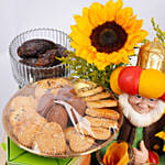 Tea And Cookies Hampers With Sunflowers